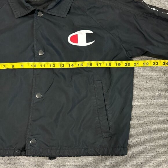 Champion Women's Cropped Coaches Jacket Long Sleeve Button Fly Closure Size S - Picture 6 of 16